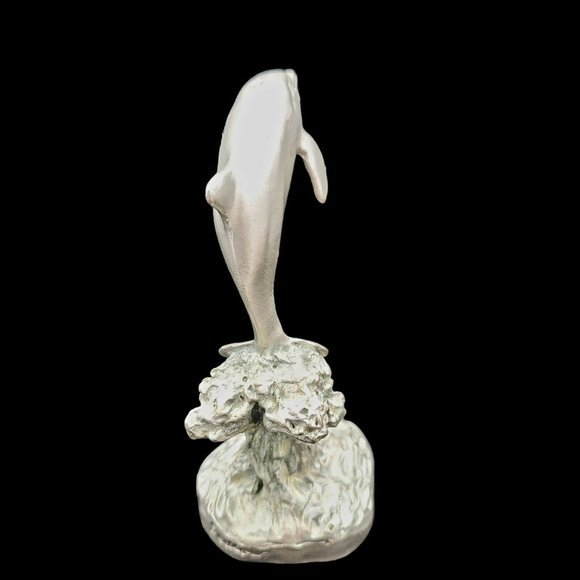 Sedlow Masterworks Pewter Flipper Dolphin Ocean Sea Marine Animals Sculpture 4" - Picture 5 of 7